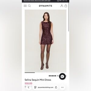 Dynamite Dark Red Sequin Mini Dress
